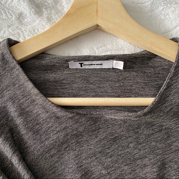 T By Alexander Wang Twisted Marled Stretchy Top - Picture 6 of 11